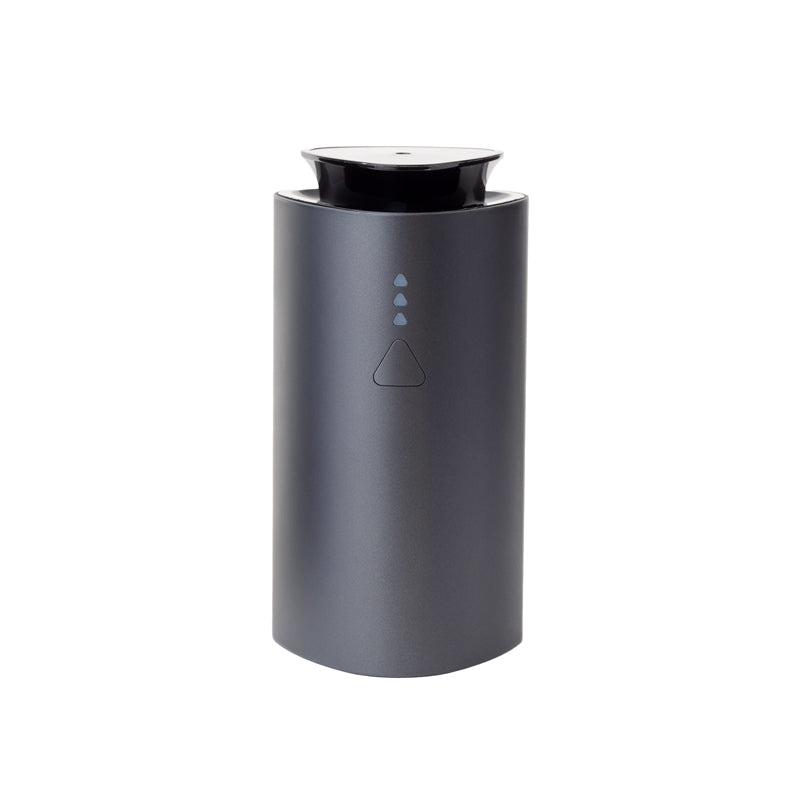 Sleek gray Air Esscentials commercial scent diffuser on white background
