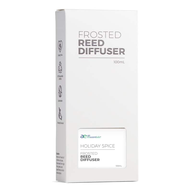 Holiday Spice Frosted Glass Reed Diffuser