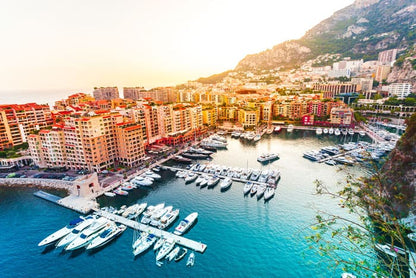Colorful marina with luxury yachts, ideal for property development scenting and upscale commercial scenting experiences