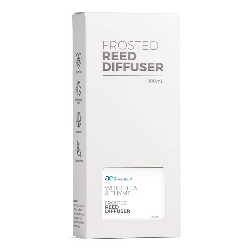 White Tea & Thyme Frosted Glass Reed Diffuser - Thumbnail 2