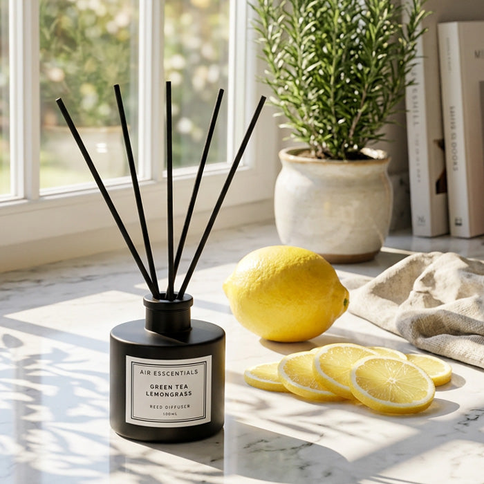 Green Tea Lemongrass Matte Reed Diffuser