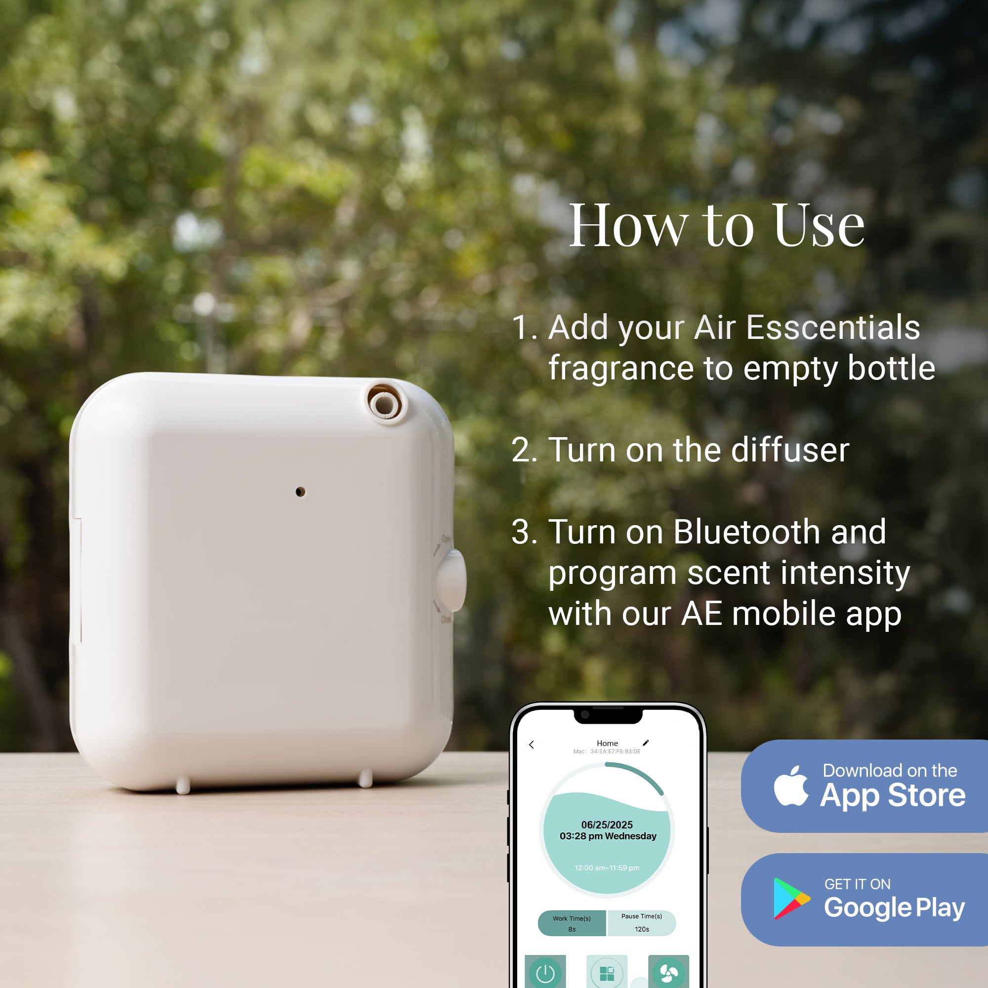 Scent Diffuser + Aroma Oils Bundle | AE301 Package